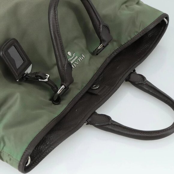 PRADA Tote Bag Nylon Leather 2way Khaki - Picture 8 of 15
